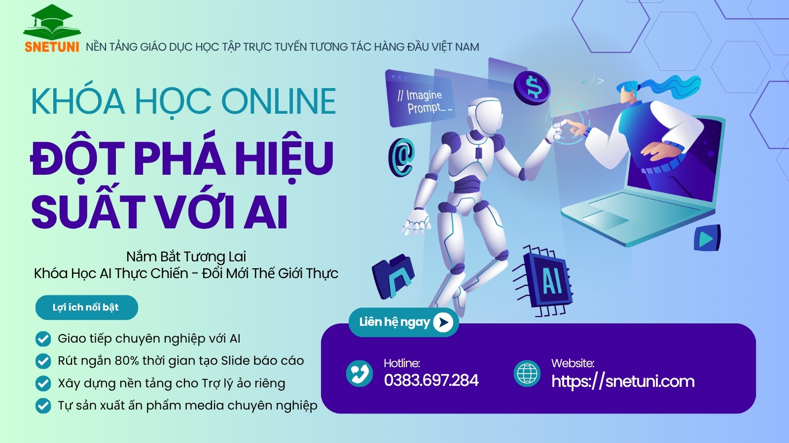 Đột Phá Hiệu Suất Với AI: Khóa Học Nâng Cấp Sự Nghiệp Tương Lai