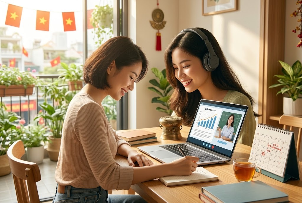 Đừng L&atilde;ng Ph&iacute; Kỳ Nghỉ! B&iacute; Quyết Học Online Hiệu Quả Dịp Lễ