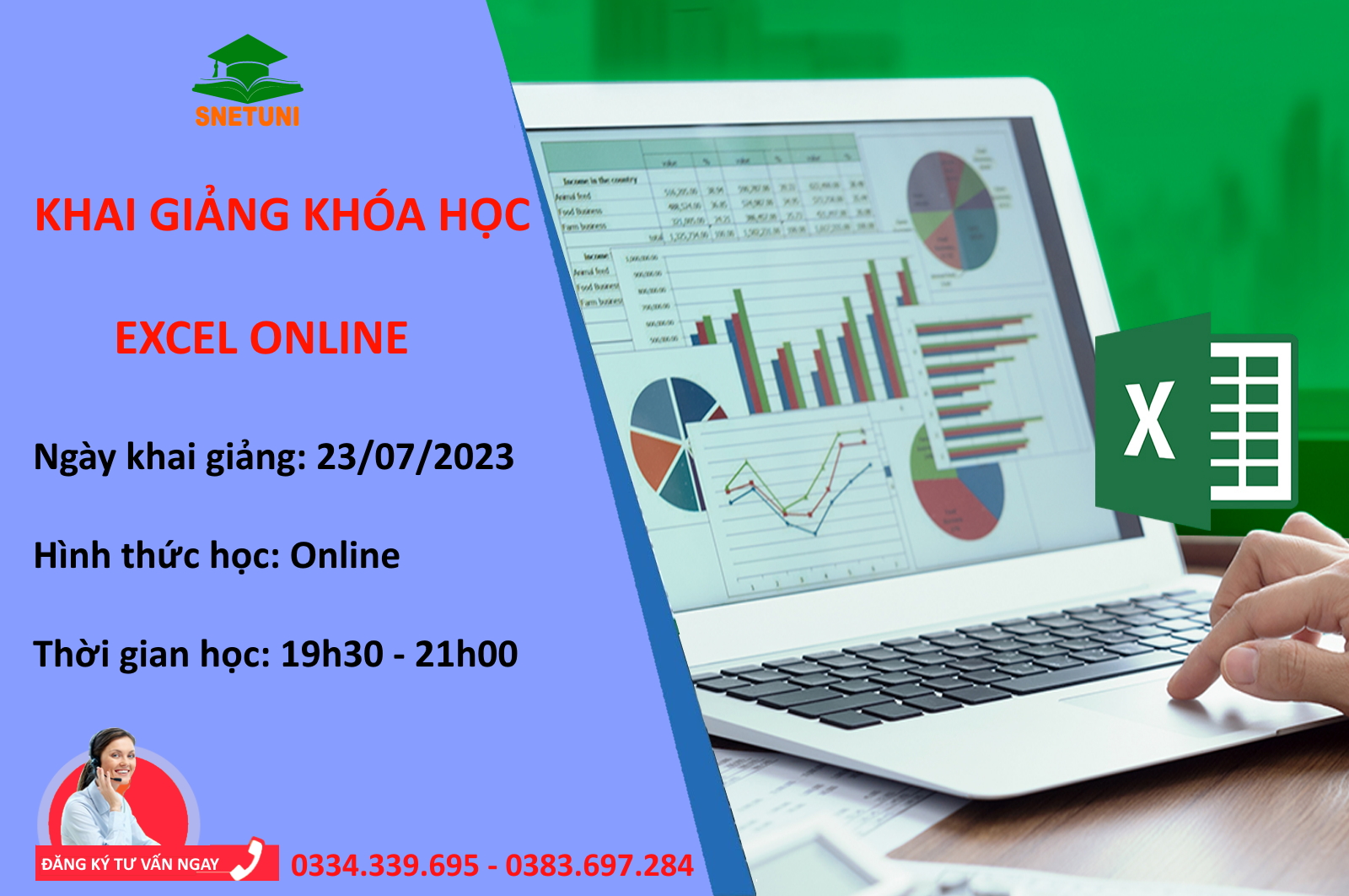 KHÓA HỌC LÀM CHỦ EXCEL ONLINE - TĂNG NĂNG SUẤT CÔNG VIỆC VÀ HIỆU QUẢ HỌC TẬP
