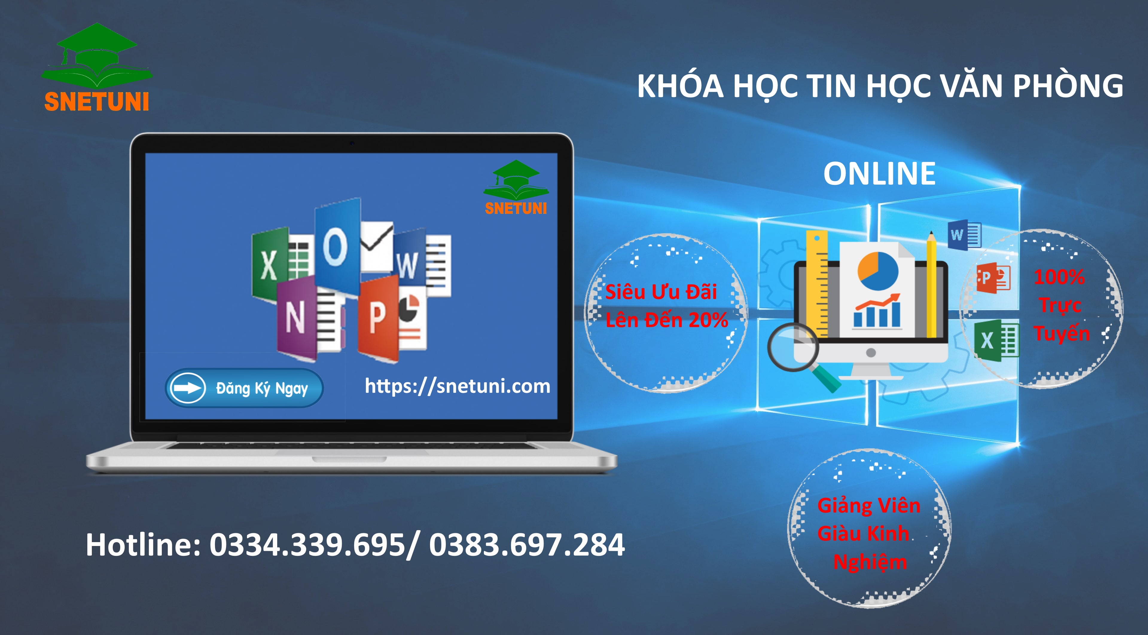 KHÓA HỌC TIN HỌC VĂN PHÒNG ONLINE TRỌN GÓI TỪ A - Z