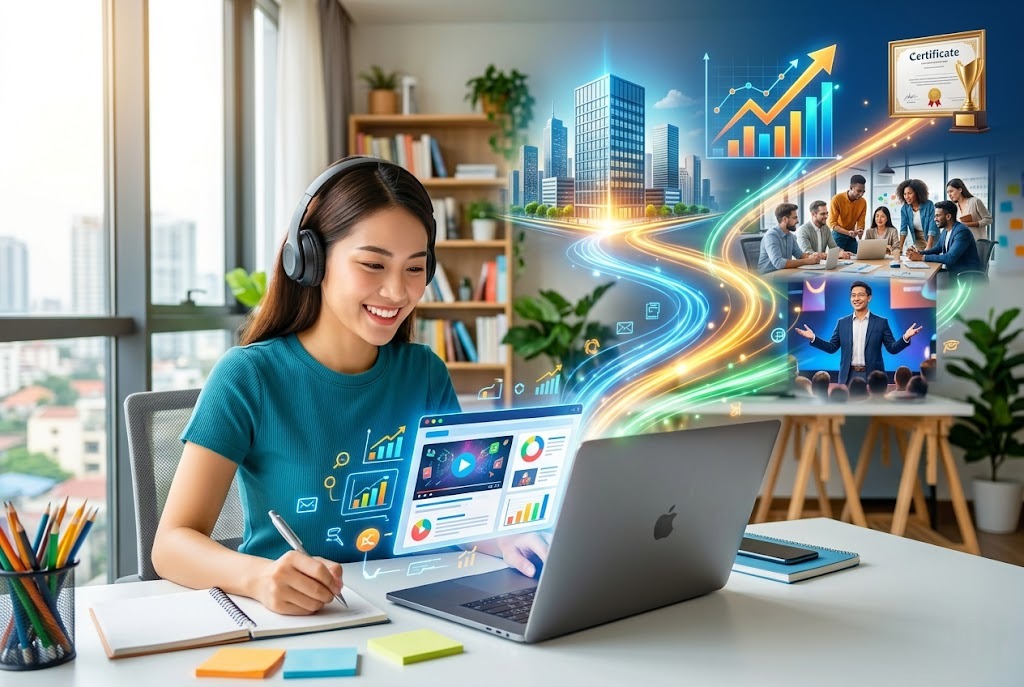 Bí quyết học online hiệu quả để biến kiến thức thành sự nghiệp 