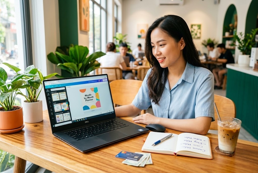 Thiết kế template canva kiếm tiền online cho người mới bắt đầu mang lại nguồn doanh thu thụ động rực rỡ