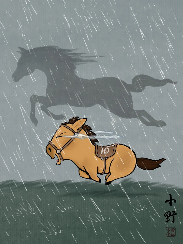 Tinh thần thép của chú ngựa nhỏ luôn nỗ lực vượt lên hoàn cảnh (Nguồn ảnh: Douyin)