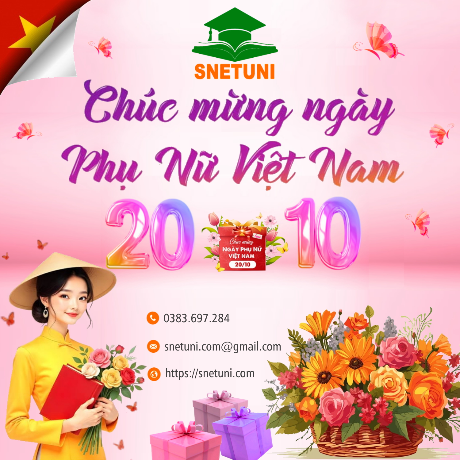 SNETUNI chúc mừng Ngày Phụ Nữ Việt Nam 20/10/2025