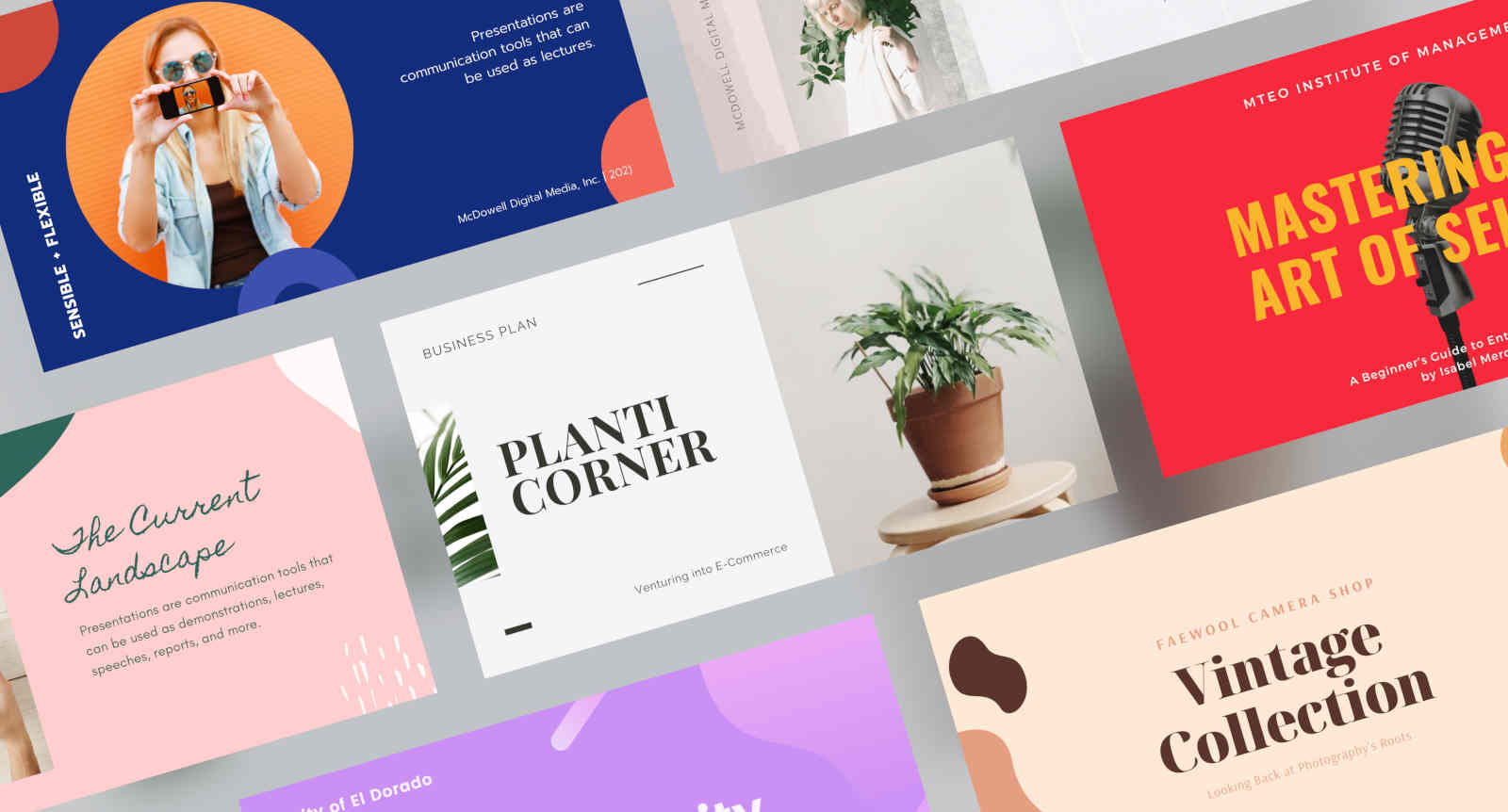 Các templates đa dạng trên Canva