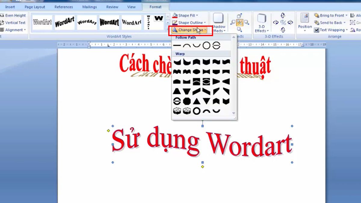Hướng dẫn chi tiết cách tạo chữ Word Art